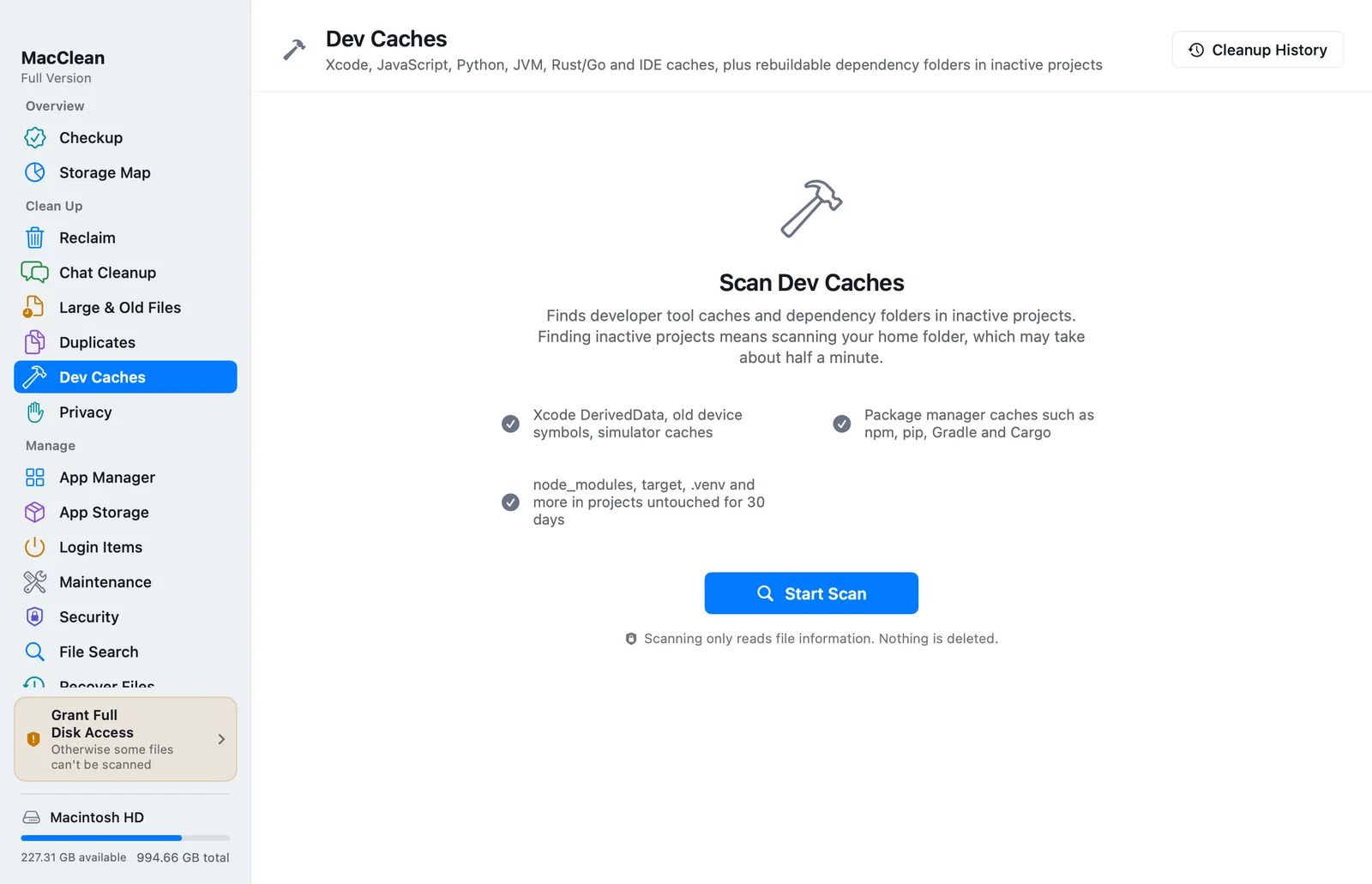 MacClean — developer tools
